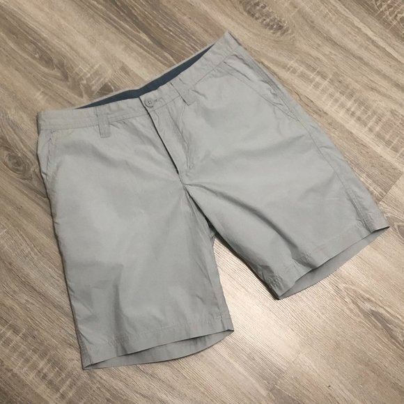Columbia Men's Washed Out Shorts Size 34 Cotton AM4471 Light Blue Grey - Picture 1 of 5